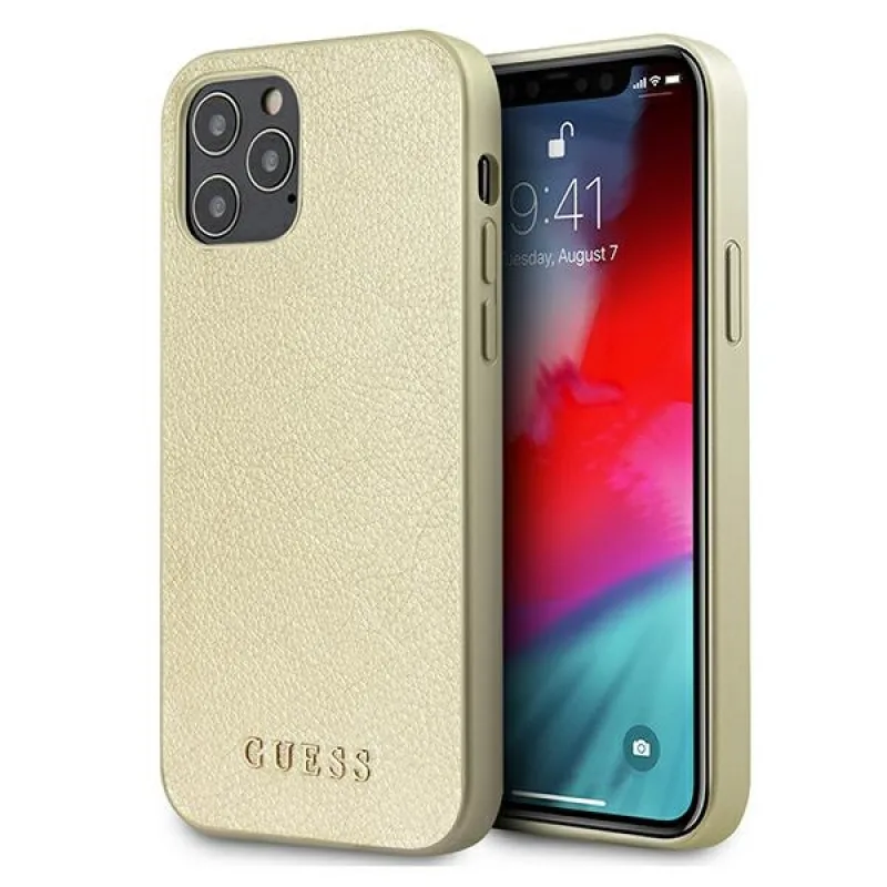 Guess GUHCP12LIGLGO iPhone 12 Pro Max 6,7" zlato/zlaté pevné puzdro Iridescent