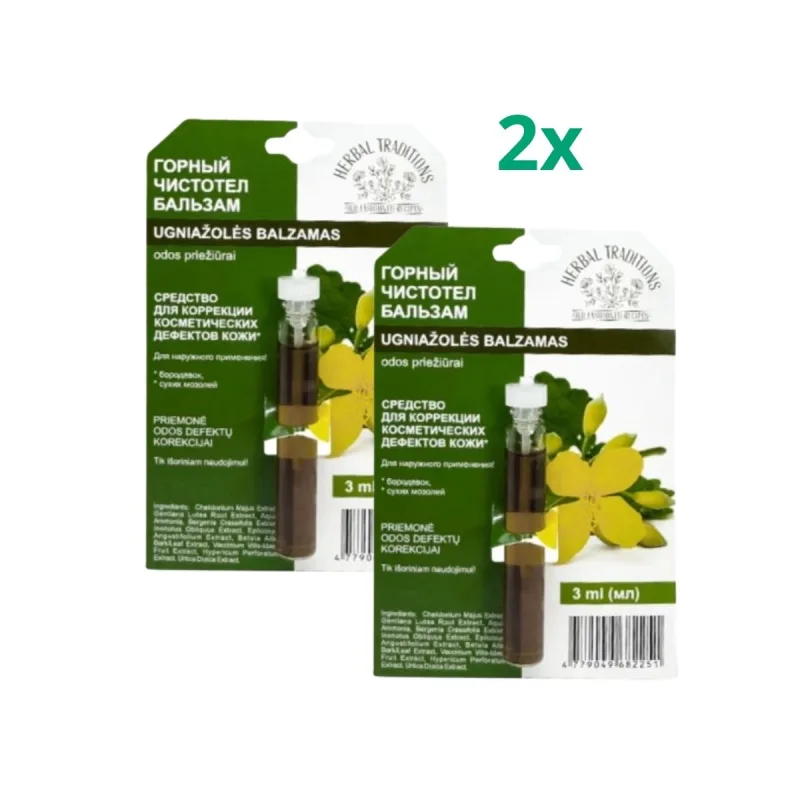 Herbal Traditions Zvýhodnený set: 2x Horský lastovičník "čistoteľ" - elixír na bradavice - 3 ml -