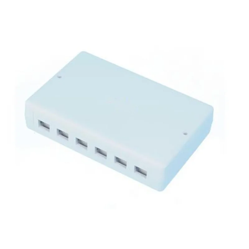 OXnet Zásuvka Multiport pre 6 alebo 12 keystonov, neosadená, biela