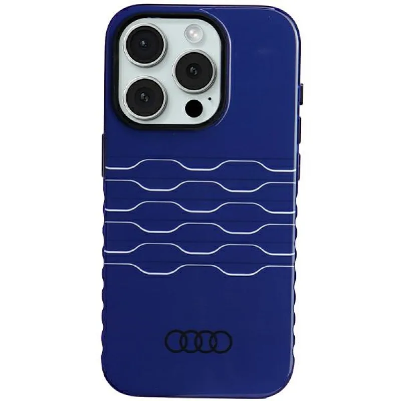 Puzdro Audi IML MagSafe pre iPhone 15 Pro - modré