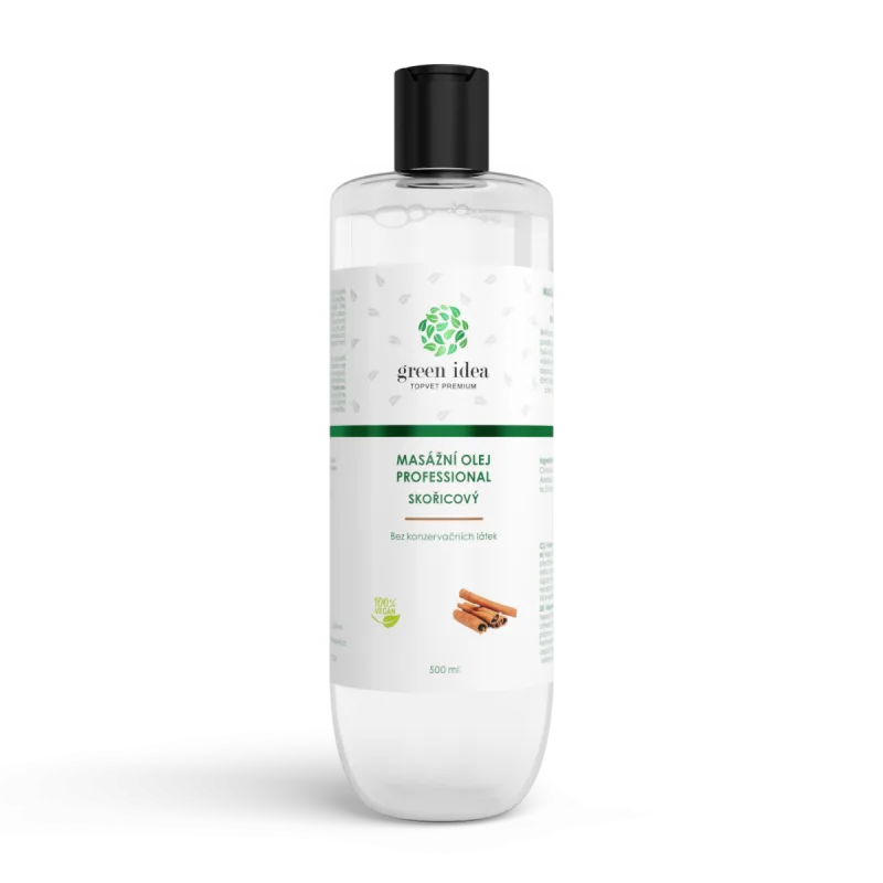 Green idea Škoricový masážny olej 500 ml –