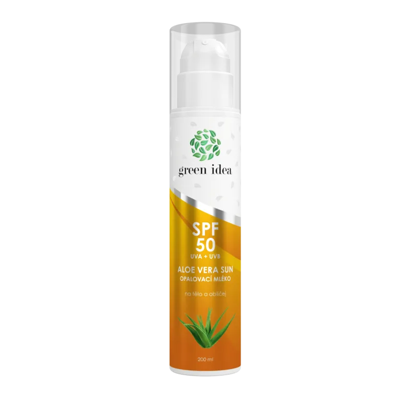 Green idea Aloe vera Sun – opaľovacie mlieko SPF 50 – 200 ml –