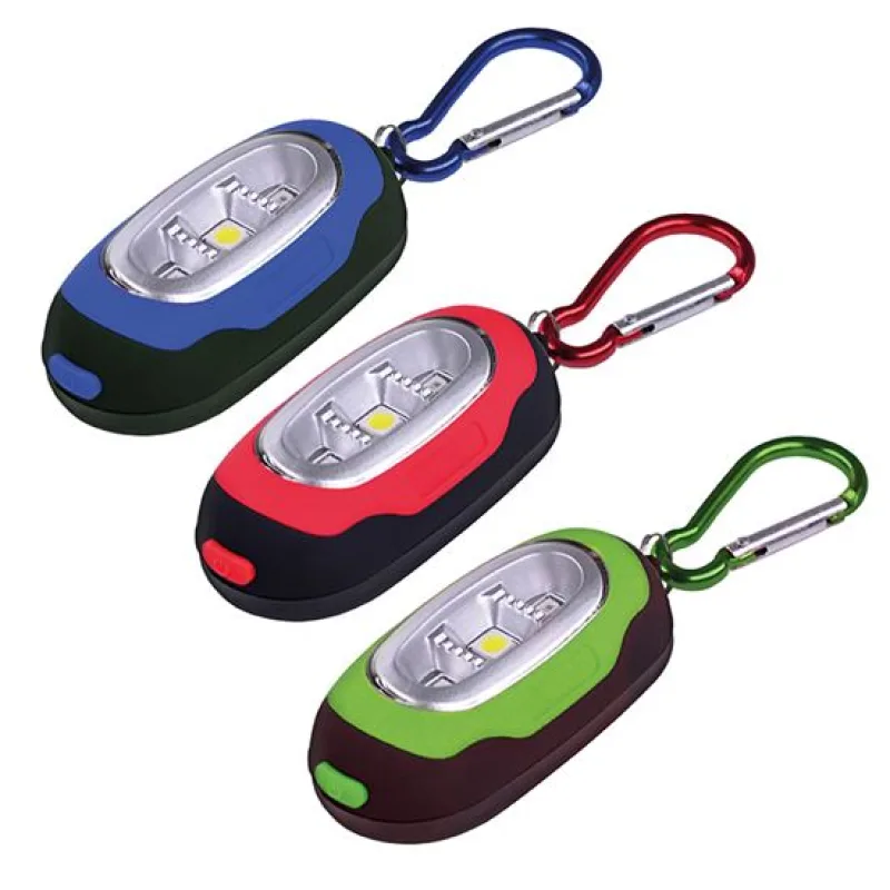 Solight LED svietidlo s karabínou, 30lm, COB LED, 2x CR2032 súčasťou…