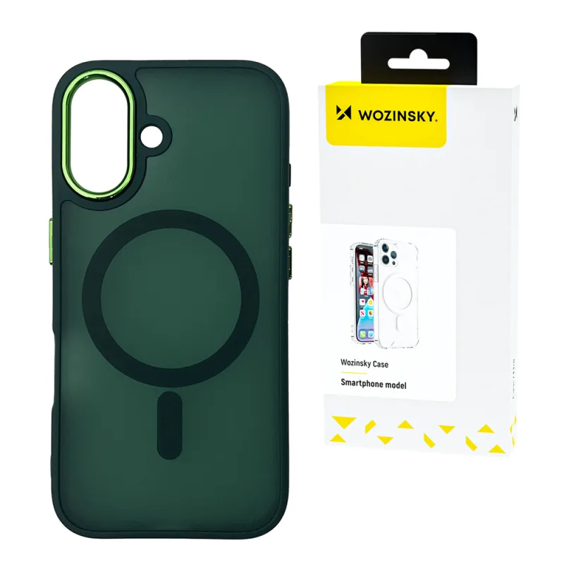 Módne puzdro Wozinsky s MagSafe pre Samsung Galaxy S24 FE - zelené