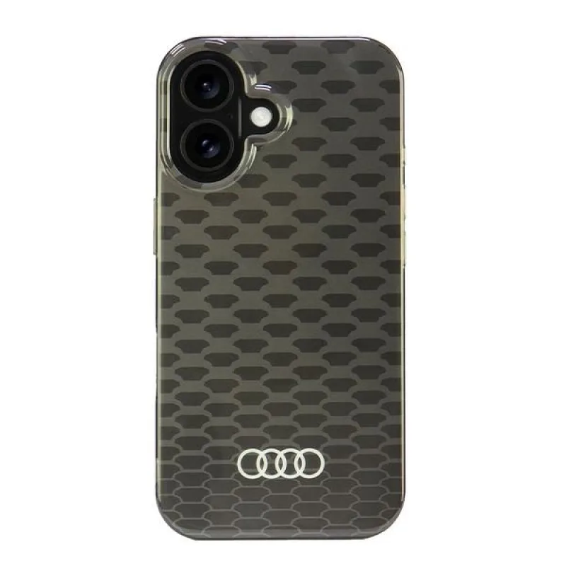 Audi IML vzor šitia MagSafe iPhone 16 6,1" čierny/čierny pevný obal AU-IMLMIP16-Q5/D3-BK