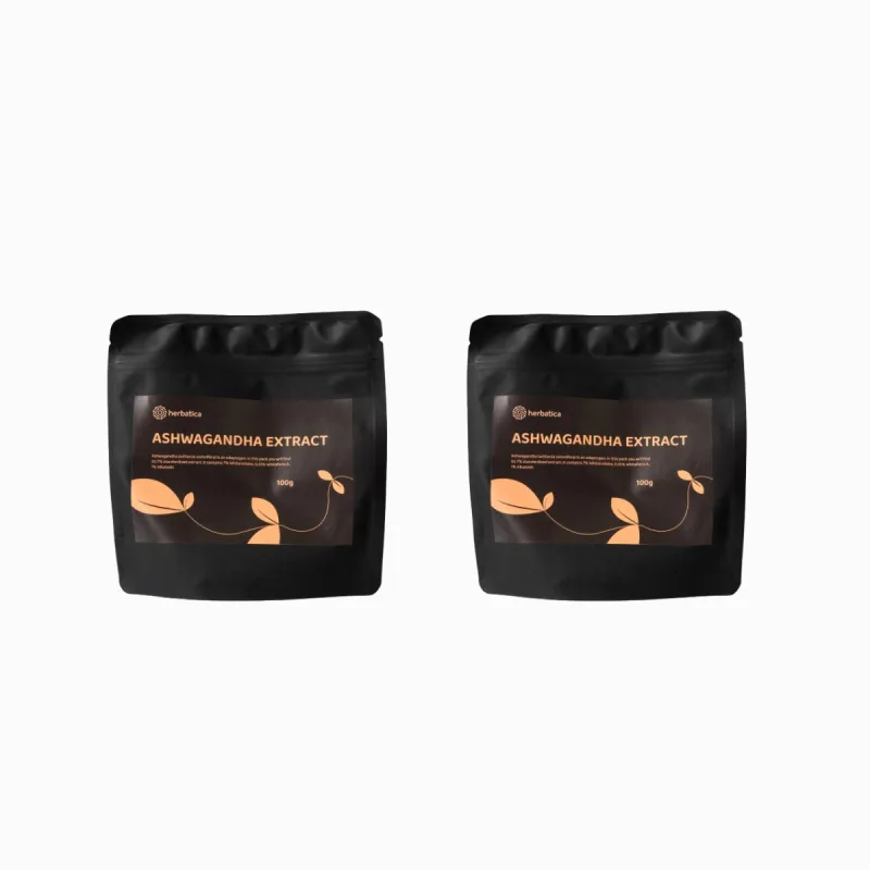 Herbatica Zvýhodnený set: 2 x Ashwagandha prášok z koreňa, 7% extrakt - 100 g -