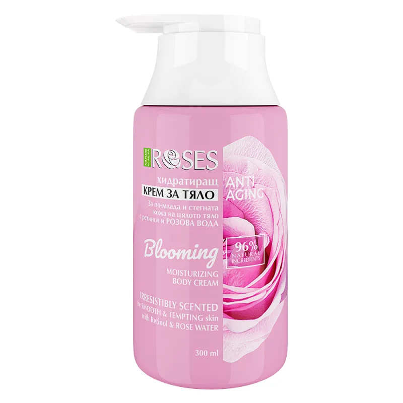 NATURE OF AGIVA BLOOMING hydratačný telový krém anti-aging s ružovou vodou a retinolom 300 ml -