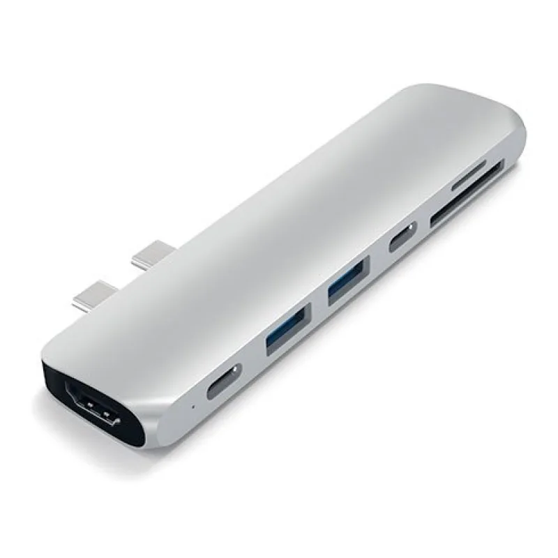 Satechi USB-C Pro Hub - Silver Aluminium ST-CMBPS