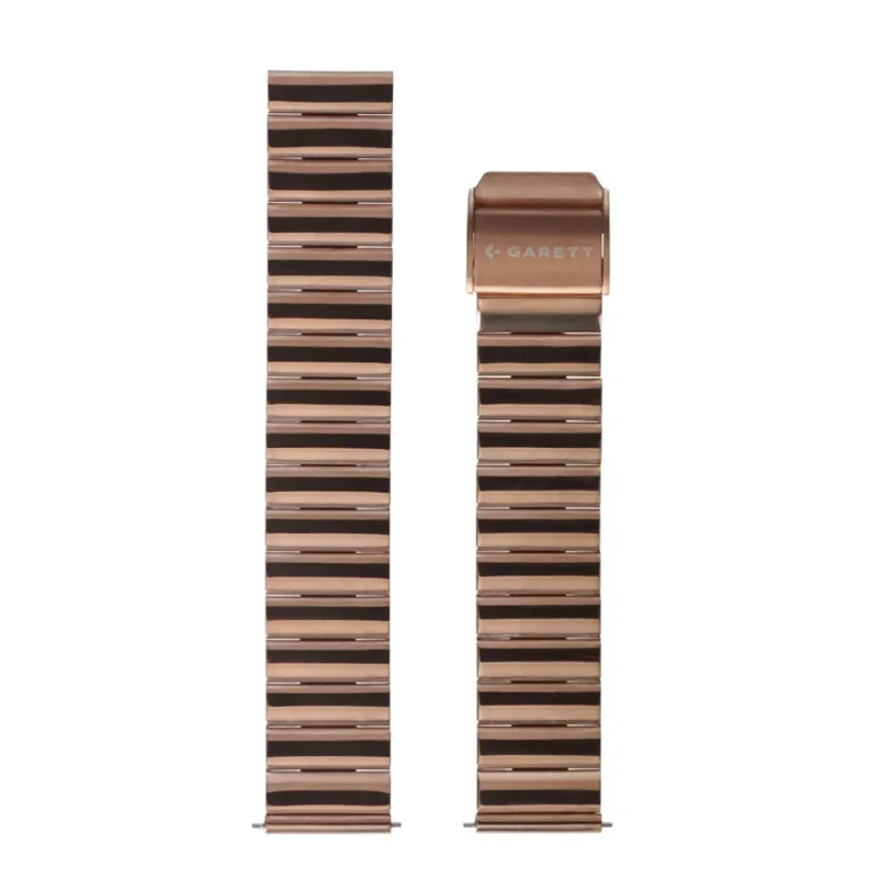 Garett univerzální řemínek 18 mm, zlatorůžový kovový, typ Solid rose…