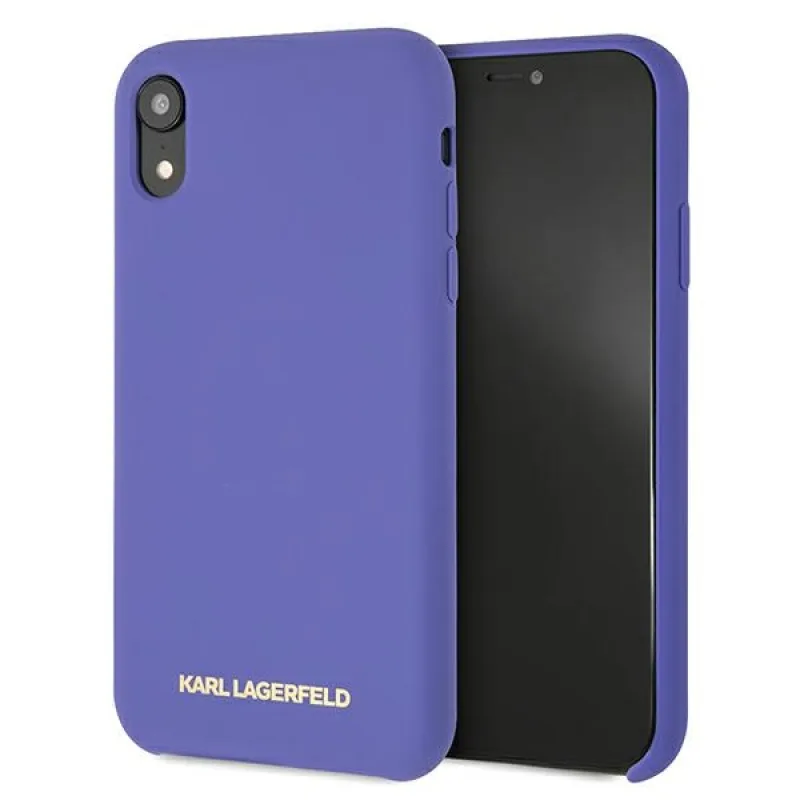 Karl Lagerfeld silikónový obal na iPhone Xr – fialový