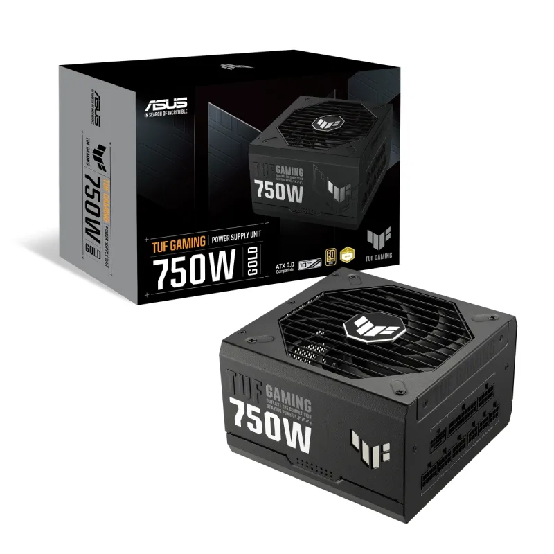 ASUS TUF Gaming/ 750W/ ATX 3.0/ 80PLUS Gold/ Modular/ Retail 90YE00S3…