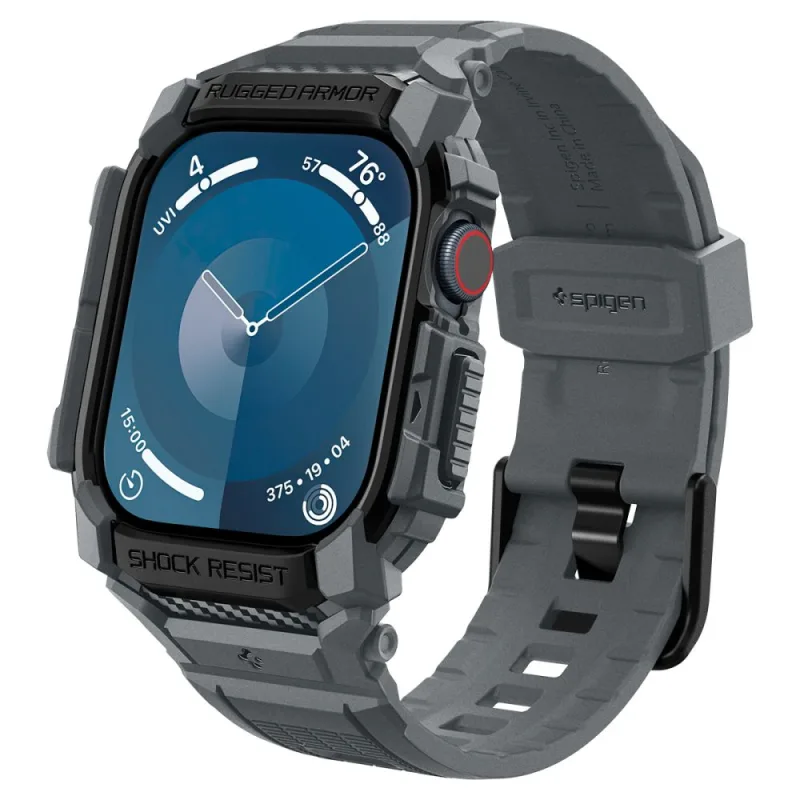 Puzdro Spigen Rugged Armor pre Apple Watch 10 46 mm – šedé