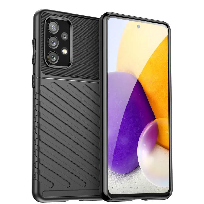 Thunder Case flexibilný pancierový kryt pre Samsung Galaxy A73 čierny