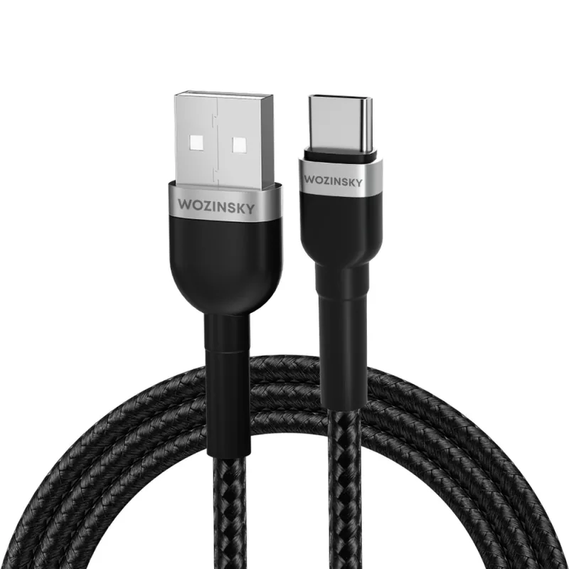 Wozinsky WNBAC2 kábel USB-A / USB-C 2,4A 2 m - čierny
