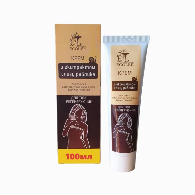 Ecolek Telový regeneračný krém s extraktom zo slimačieho slizu - 100 ml -