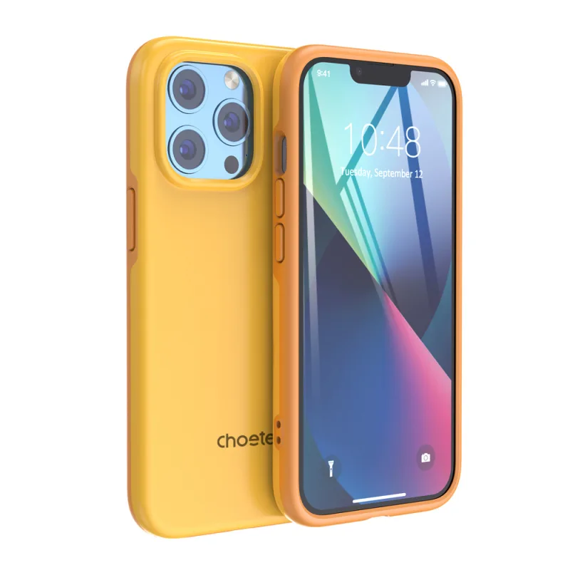 Ochranný kryt proti vypadnutiu Choetech MFM pre iPhone 13 Pro Max oranžový (PC0114-MFM-YE)