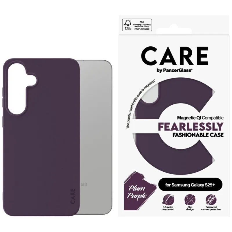 CARE by PanzerGlass Fashion QI Case pre Samsung Galaxy S25+ – fialové