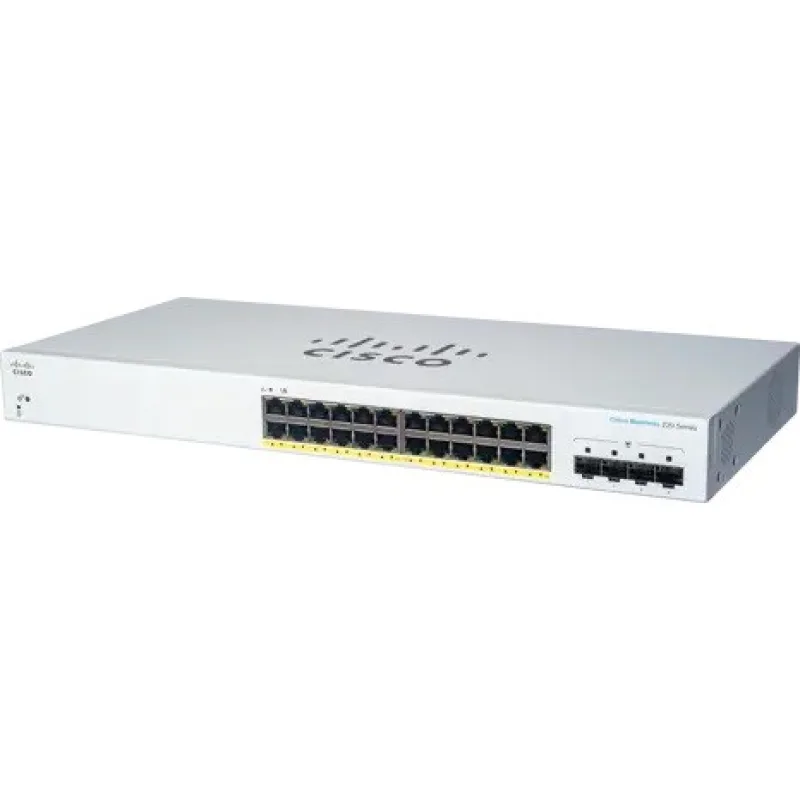 Cisco switch CBS220-24FP-4G (24xGbE,4xSFP,24xPoE+,382W) - REFRESH CBS220…
