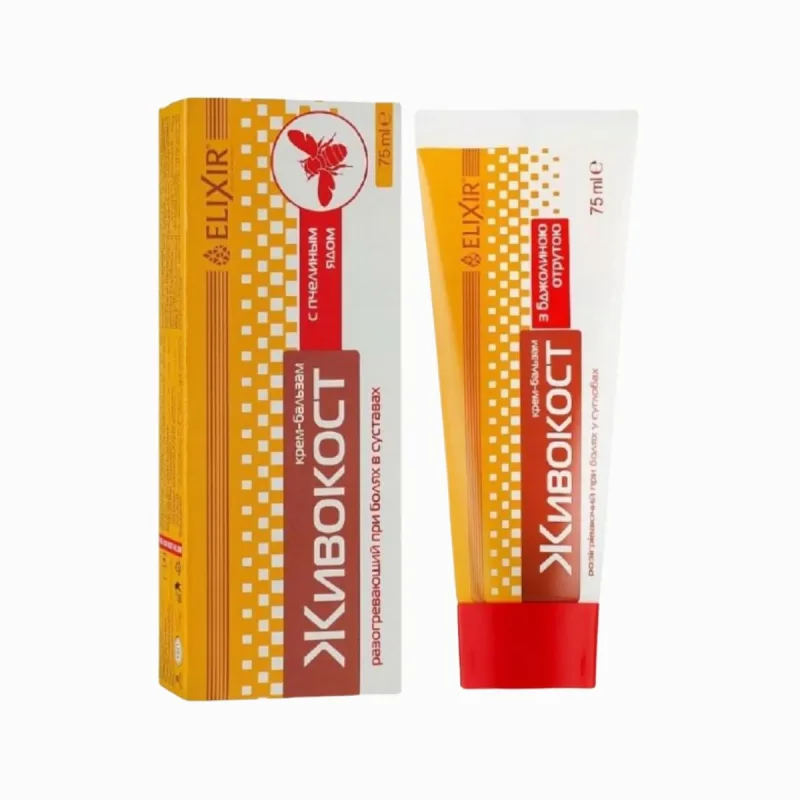 Elixir Krém na kĺby "Živokost" s kostihojom a včelím jedom - 75 ml -