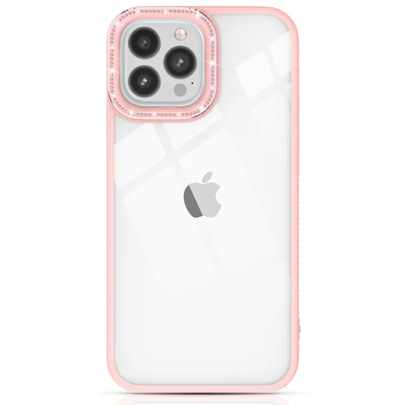 Kryt Kingxbar Sparkle Series iPhone 13 Pro s kryštálmi zadného krytu ružovej farby
