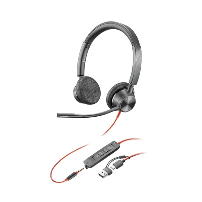 Poly Blackwire 3325 náhlavní souprava, 3.5 mm jack + USB-C/ A adaptér, …