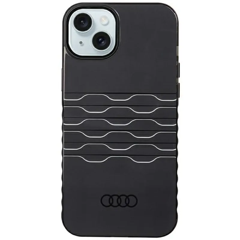 Puzdro Audi IML MagSafe pre iPhone 15 Plus / 14 Plus - čierne