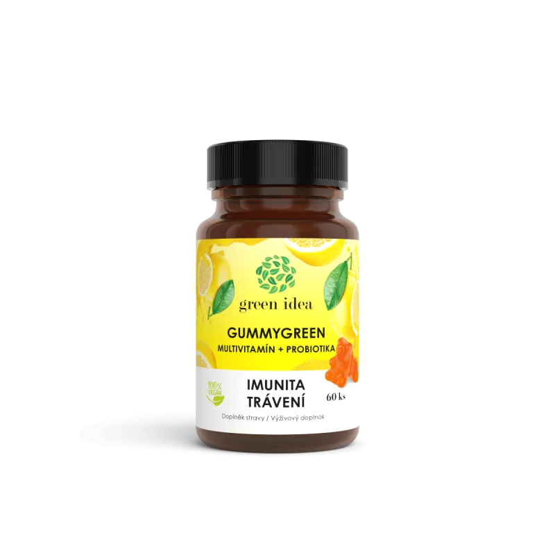 Green idea Gummygreen - Multivitamín + probiotiká 60 ks -