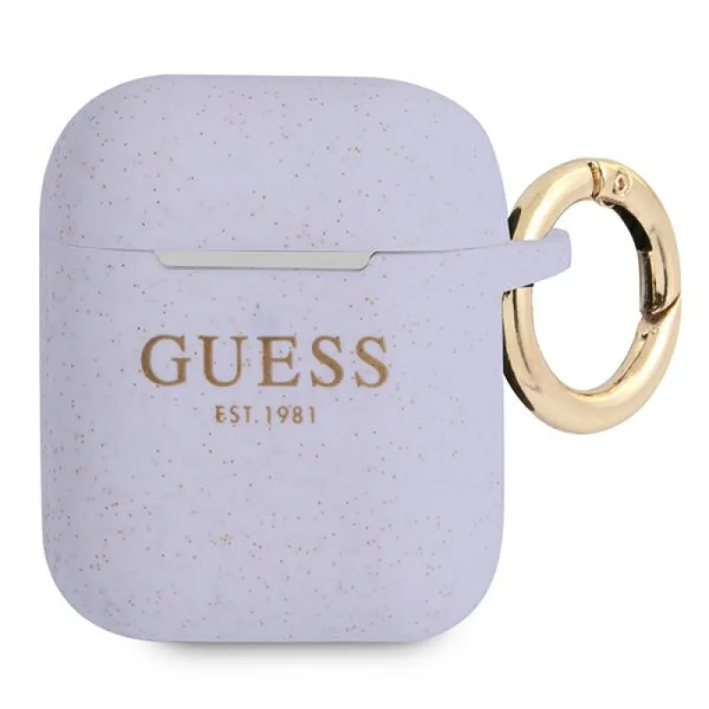 Guess GUA2SGGEU kryt AirPods fialový/fialový silikónový lesk