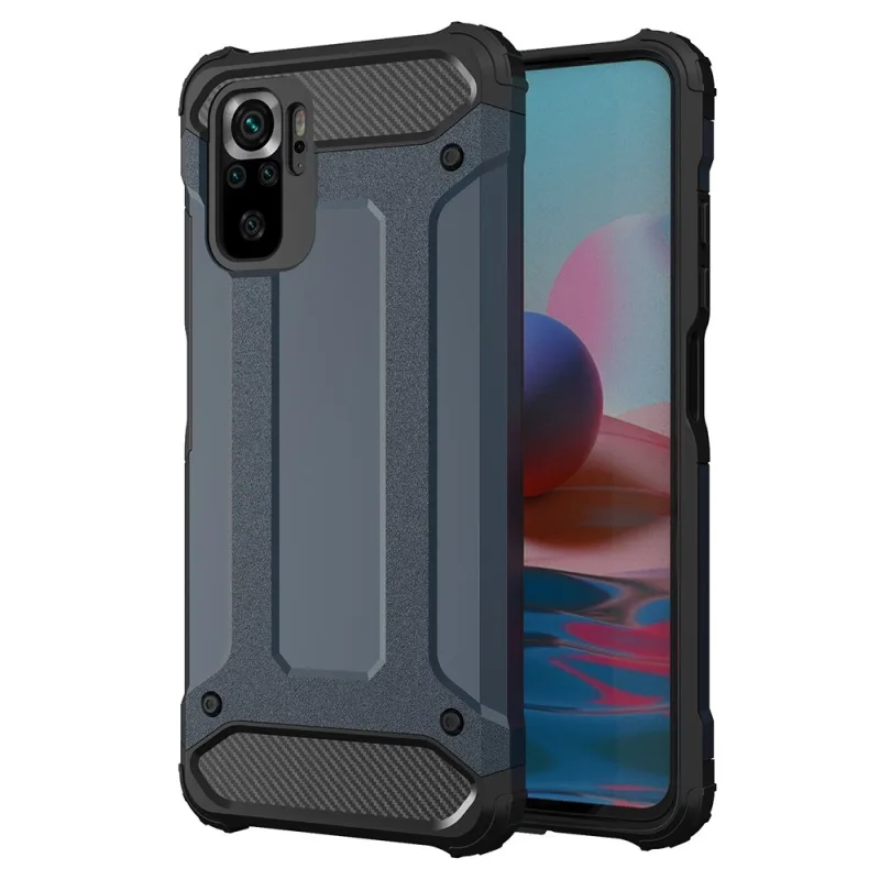 Kryt Hybrid Armor Case Tough Rugged Cover pre Xiaomi Redmi Note 11T 5G / Redmi Note 11S 5G / Poco M4 Pro 5G modrý