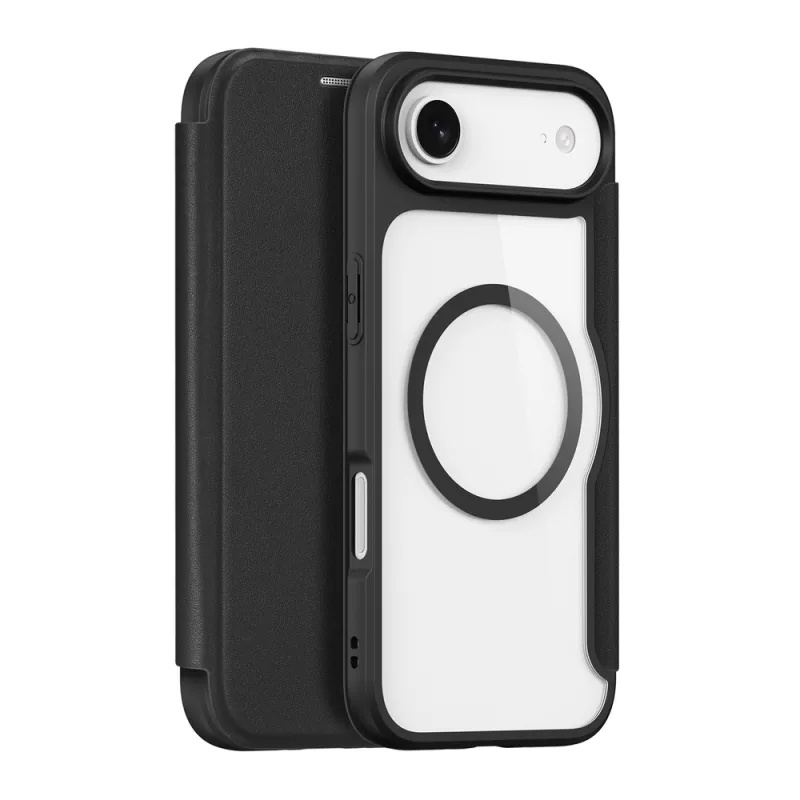 Dux Ducis Skin X Pro iPhone 17 Air puzdro s peňaženkou, kompatibilné s MagSafe – čierne