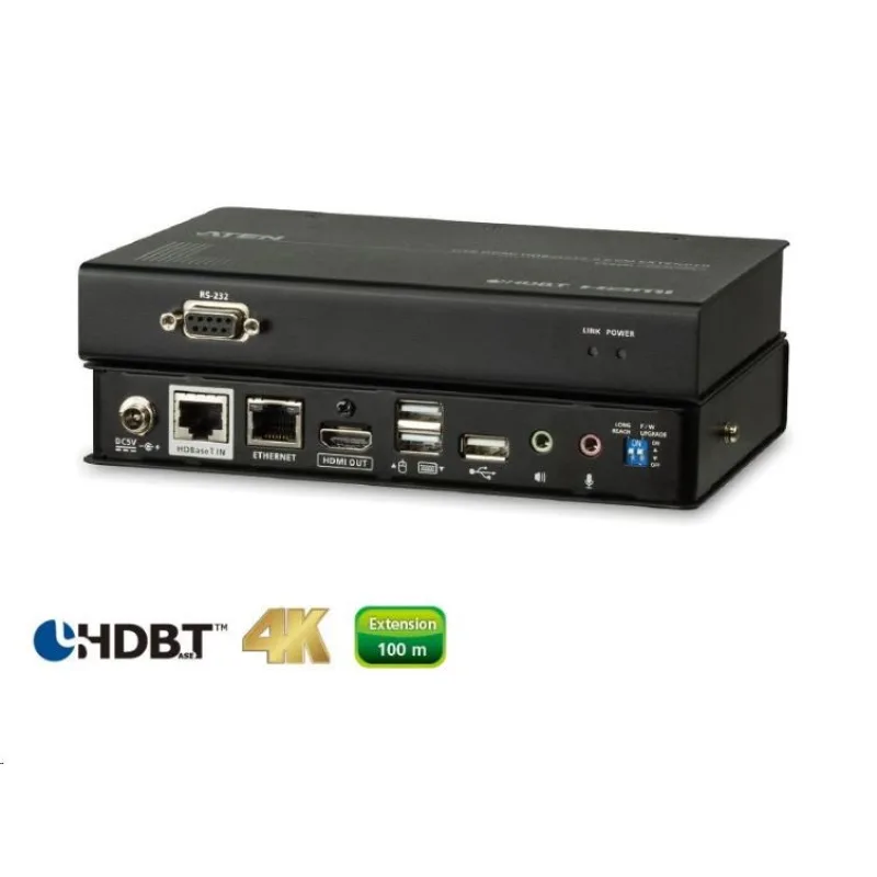 ATEN HDMI Extender PC-konzola do 100m@4K, HDBaseT 2.0, USB + RS232 CE…
