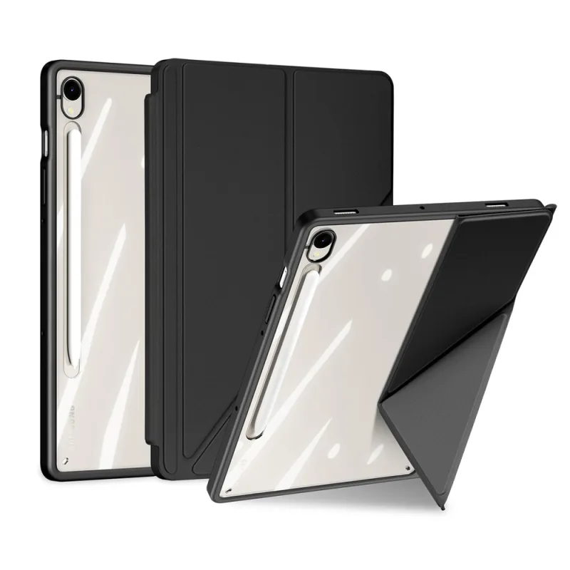 Puzdro Dux Ducis Magi s držiakom na stylus pre Samsung Galaxy Tab S10 FE/S9/S9 FE – čierne