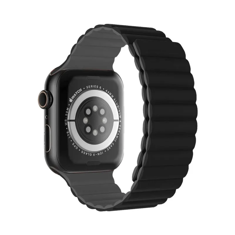 Devia remienok Nature Silicone Magnetic Watch Band 40/41/42mm - Black