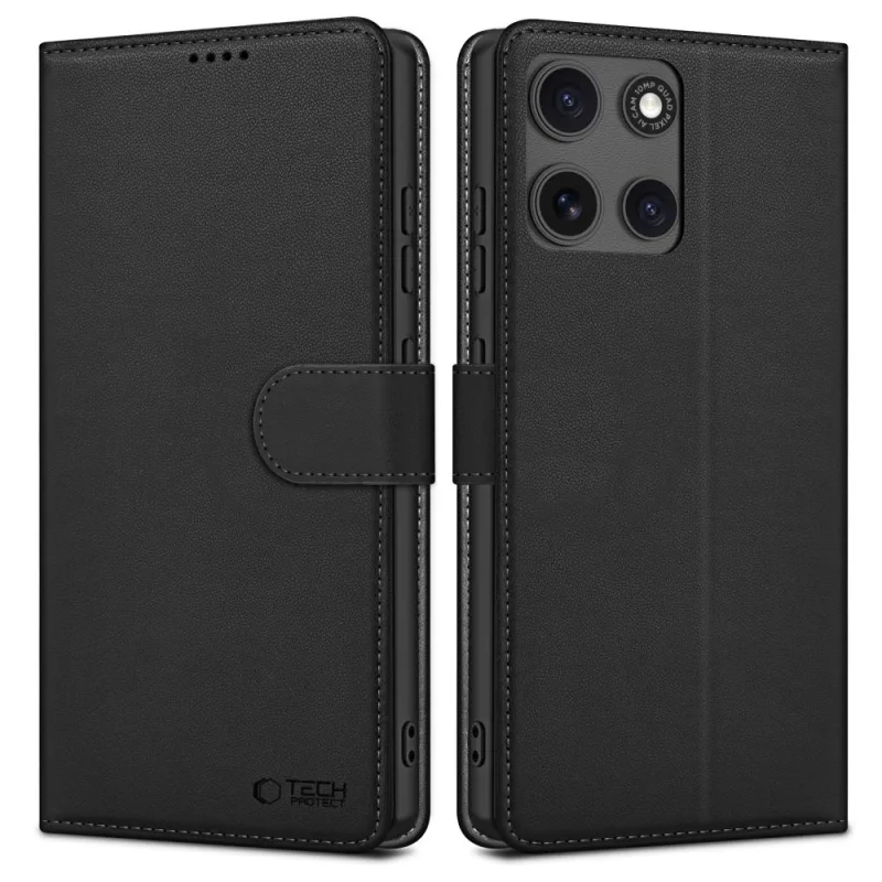 Peňaženkové puzdro Tech-Protect pre Motorola Moto G15 / G15 Power – čierne