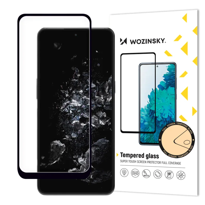 Wozinsky Full Glue tvrdené sklo Celoobrazovkové tvrdené sklo pre OnePlus 10T / OnePlus Ace Pro 9H Full Screen s čiernym rámom