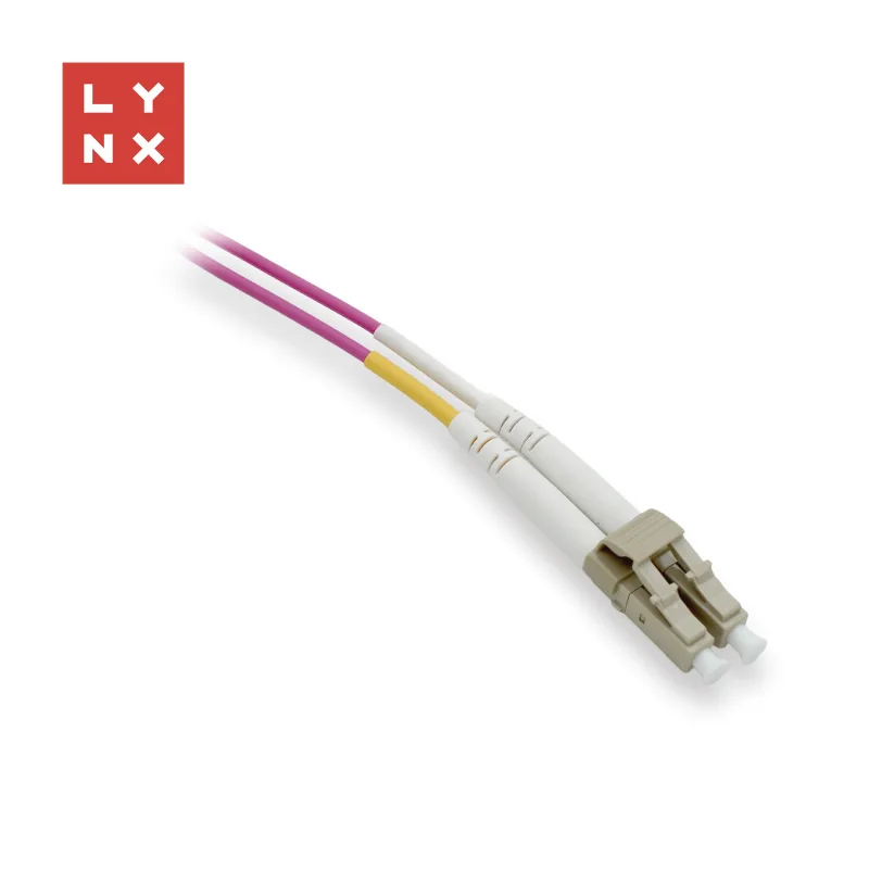 LYNX duplexní patch kabel MM, OM4, LC/ LC, 50/ 125µm, 3m LX-DPX-LC/LC…