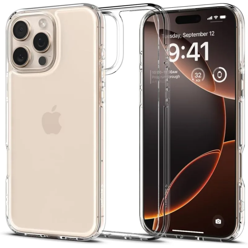 Puzdro Spigen Ultra Hybrid iPhone 16 Pro – priehľadné