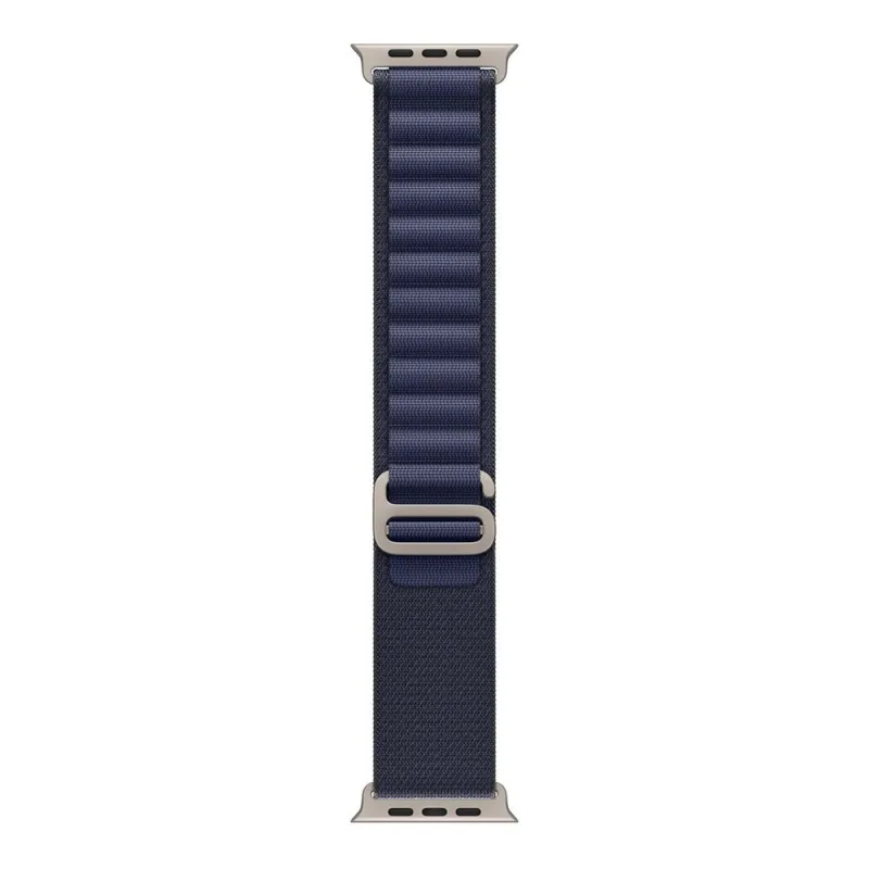 Apple Watch 49mm Navy Alpine Loop - Small - Natural Titanium Finish