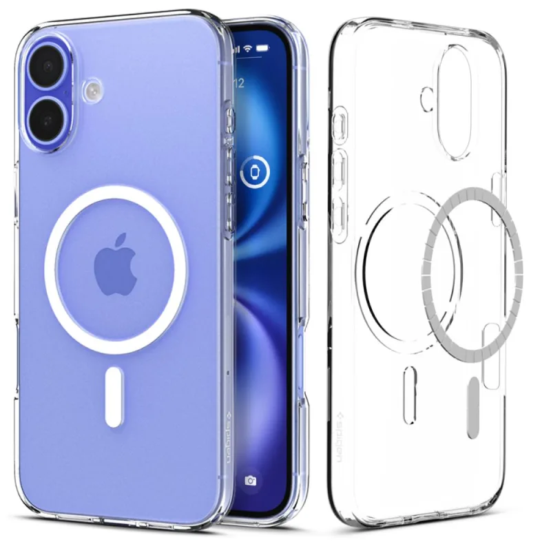 Puzdro Spigen Liquid Crystal Mag Case s MagSafe pre iPhone 16 – priehľadné