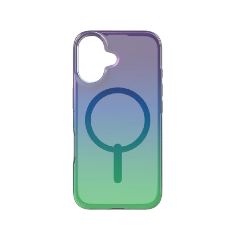 Puzdro ZAGG Milan Snap Case s MagSafe pre iPhone 16 - zelené/fialové