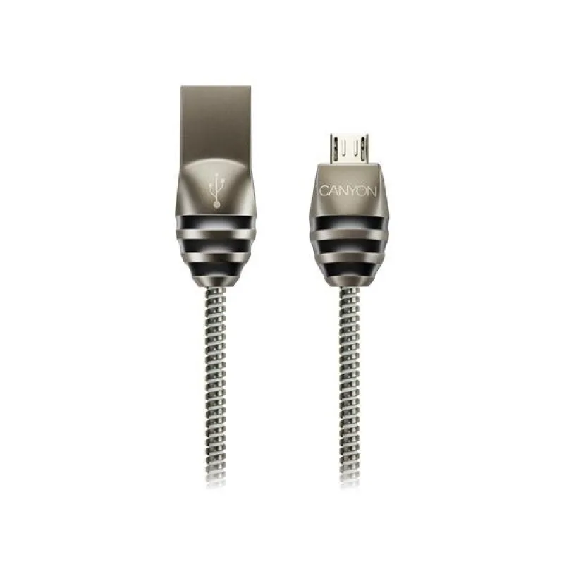Canyon UM-5, 1m kábel micro-USB / USB 2.0, 5V/2A, priemer 3,5mm,…