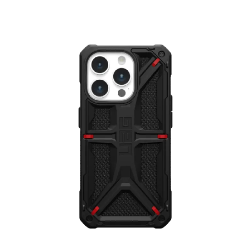 Puzdro UAG Monarch pre iPhone 15 Pro - čierny kevlar