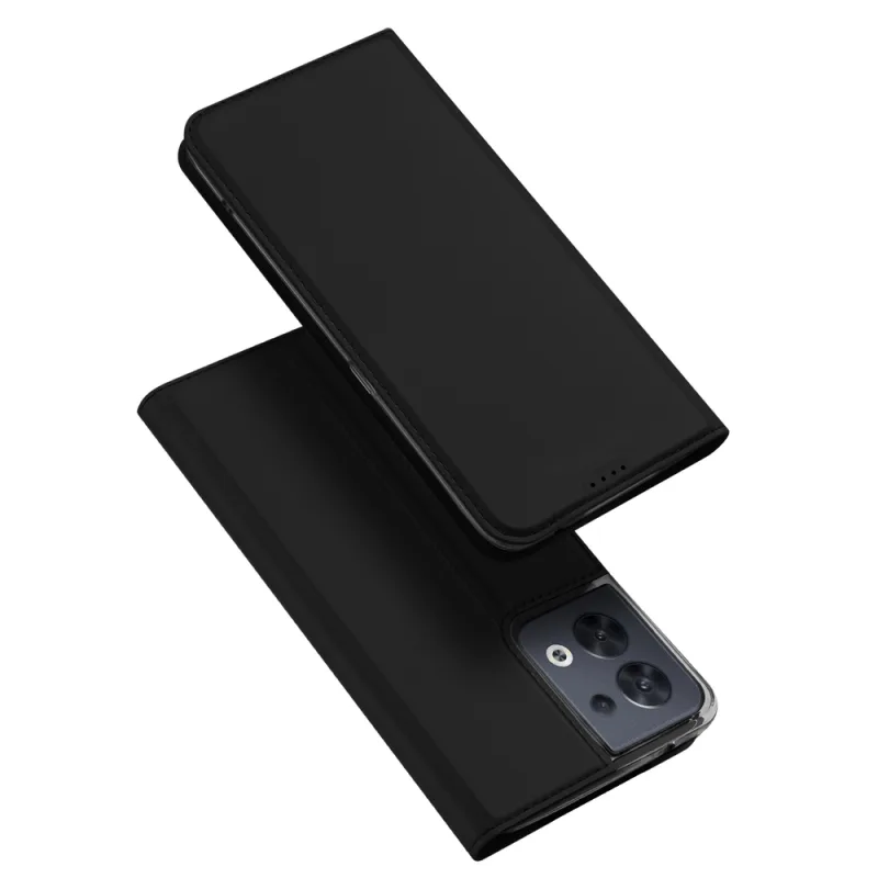 Puzdro Dux Ducis Skin Pro pre Oppo Reno 8 flip cover card stojanček na peňaženku čierny
