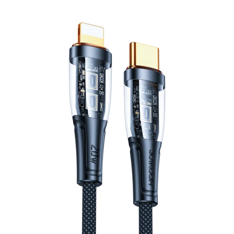 Kábel Joyroom Star-Cloud Series A3 USB-C / Lightning 20 W 1,2 m s inteligentným prepínačom – čierny