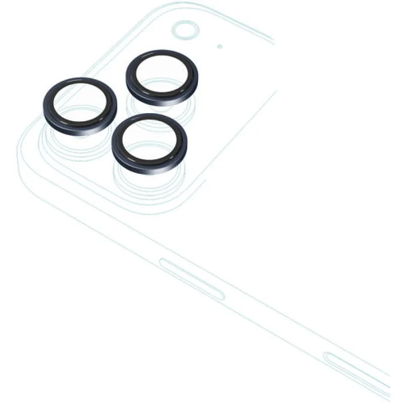 iStores by Epico Aluminium Lens Protectors Číry obraz iPhone 17 Pro/17 Pro Max - modrá