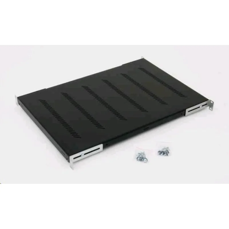 TRITON Regál s perforáciou 19", 1U/ 650 mm, nosnosť 150 kg, čierny RAB…