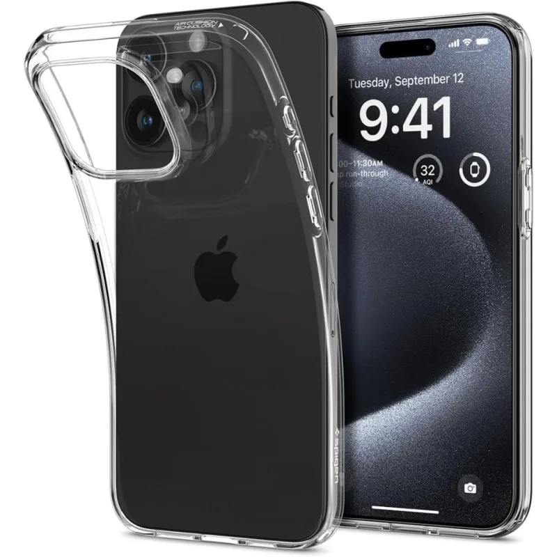 Puzdro Spigen Liquid Crystal iPhone 15 Pro – priehľadné
