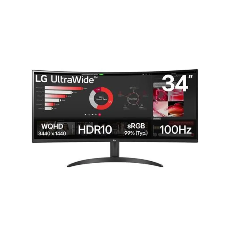 LG 34WR50QK-B 34"W VA LED 3440x1440 5M:1 5ms 300cd DP HDMI 100Hz 34WR50QK…