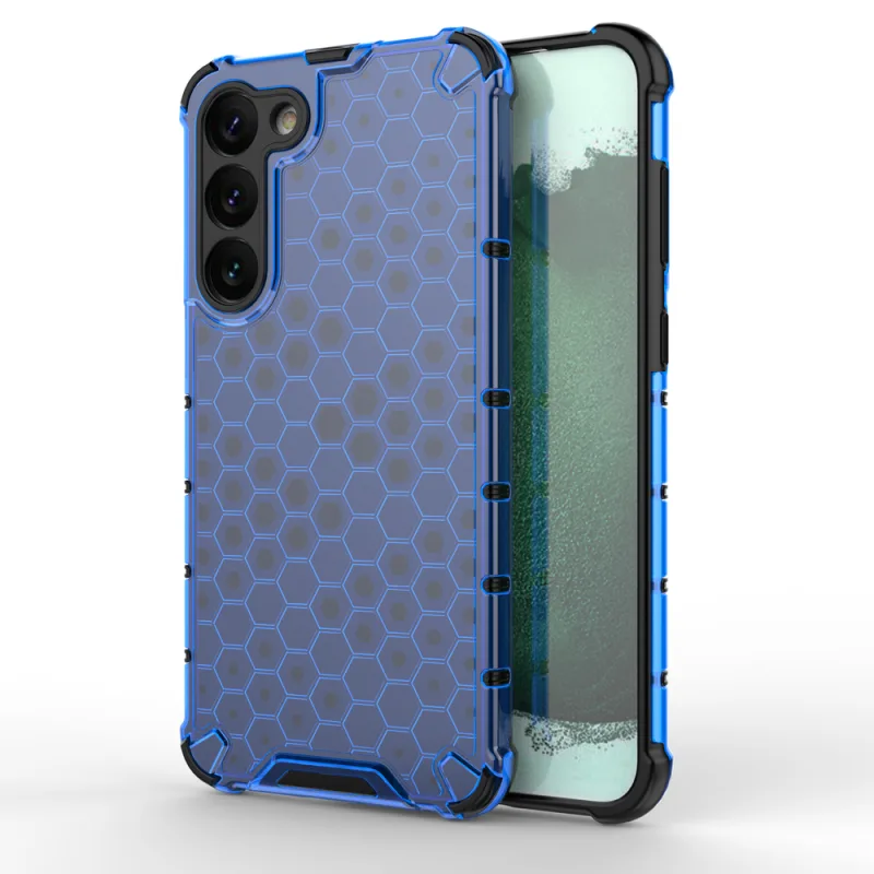 Voštinové puzdro pre Samsung Galaxy S23+ pancierovaný hybridný kryt modrý