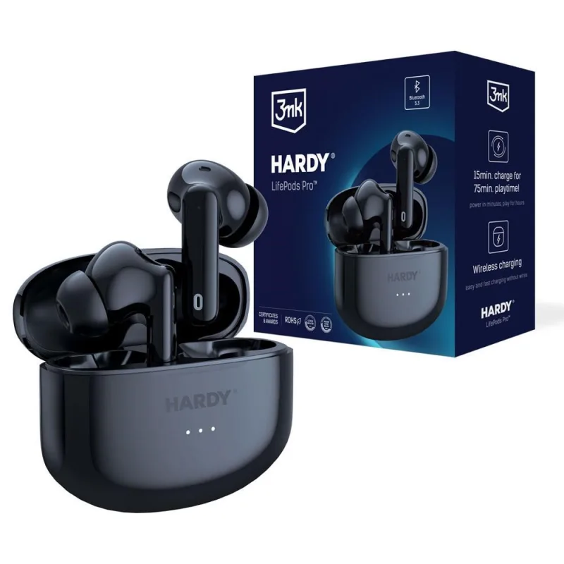 3mk bezdrátová stereo sluchátka HARDY LifePods Pro, stereo, nabíjecí…